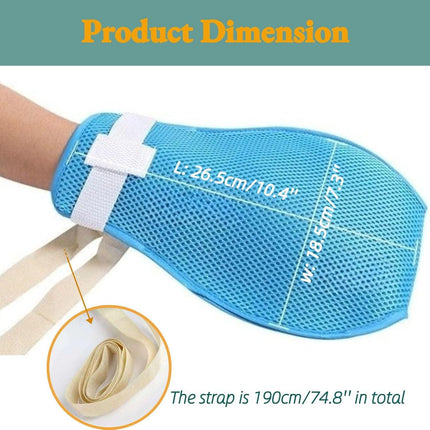 Dementia Restraint Gloves -2 Pcs, Adult No Scratch Mitts for Elderly Hand Safety Protective.