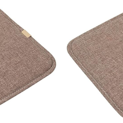 Square Bar Stool Seat Cushion with Ties 11 x 11 Inch Soft Comfort Stool Cushion Cover Barstool Cushion Seat Pad Set of 2 (11x11 inch, Coffee).