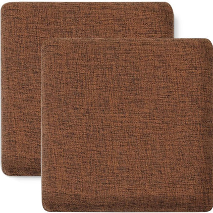 Chair Cushions Memory Foam Kitchen Chair Pads, 11 Inch Anti-Slip Square Seat Cushion for Dining Chair with Removable Non Skid Cover,Brown,2 Pack.