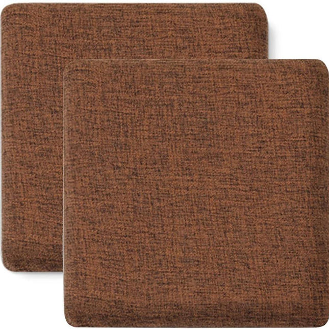 Chair Cushions Memory Foam Kitchen Chair Pads, 11 Inch Anti-Slip Square Seat Cushion for Dining Chair with Removable Non Skid Cover,Brown,2 Pack.