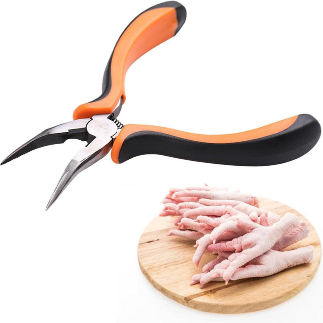 Carbon Steel Chicken Feet Boneless Pliers Portable Bone Remover Chicken Multipurpose Boning for Plucking Dining Room Removing Cooking Boneless Pliers Chicken Feet Scissors Boneless Pliers.