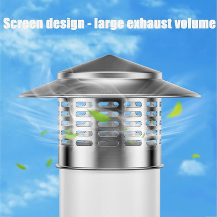 8 Inch Round Chimney Cap, 8 Inch Chimney Cap with Screen, Stove Pipe Topper, 304 Stainless Steel(Full Width: 8in, Interior Width: 7.87in).