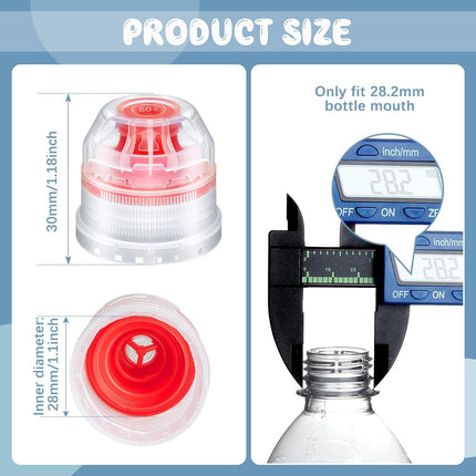 30 Pcs 28 mm Push Pull Replacement Caps Reusable Colorful Plastic Soda Twisted Water Bottle Lid Top Suitable for 28 mm Sport Bottle Cap.