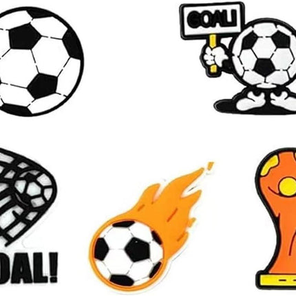 38pcs Soccer Ball Charms for Clog Shoe Decoration, Sports Soccer Football Shoe Charms Accessories Pack,Cute Random Charms.