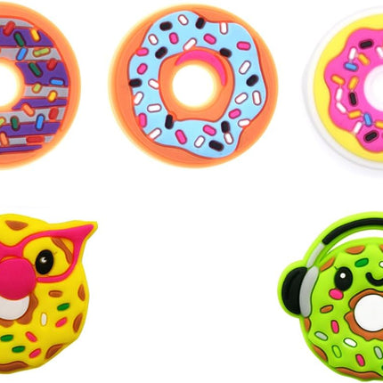 Donuts Shoe Charms fits for Clog Shoes Decoration, Sweet Cake Pins for Shoe & Bracelet Wristband Party Gifts.