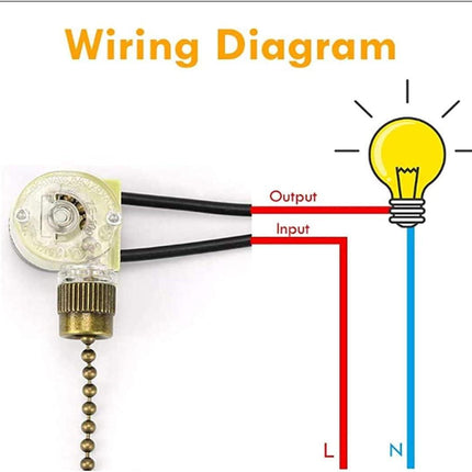 Ceiling Fan Light Switch Zing Ear Pull Chain Switch ZE-109 Fan Light Switch, On-Off Speed with Pull Chain Compatible with Ceiling Light Fans, Lamps and Wall Lights.(Bronze).