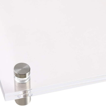 Standoff Screws for Wall Mount Acrylic Picture Frame Hardware 1/2" x 1" Aluminum Silver Finish Nails for Acrylic Glass Sign Holder 4 Pcs.