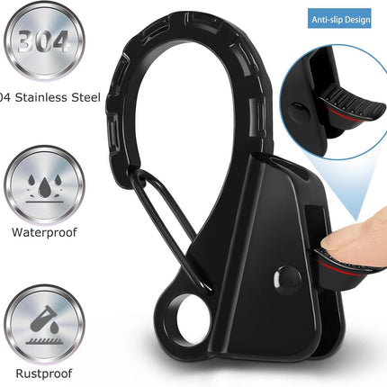 Stainless Steel Boat Fender Clips Boat Fender Quick Release Clip Boat Bumper for Docking, Adjustable Boat Rail Fender Clips for Boats, Boat Bumper Holders Hangers.