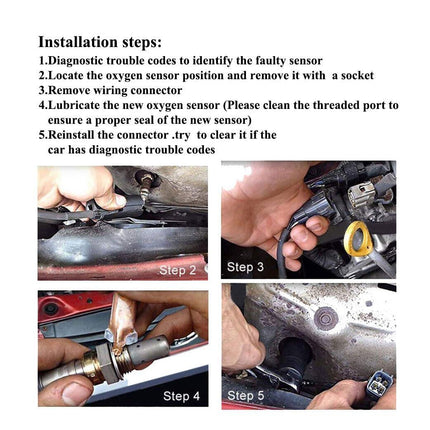 2Pcs Oxygen O2 Sensor Upstream Downstream Compatible with Honda CRV 2.4L L4 2007 2008 2009 Replacement for 234-9062 234-4359.