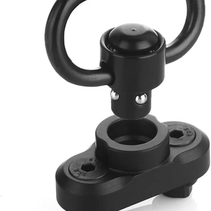 QD Sling Mount kit Rail Adapter Adaptor Push Button Quick Release Strap Buckle, Black.