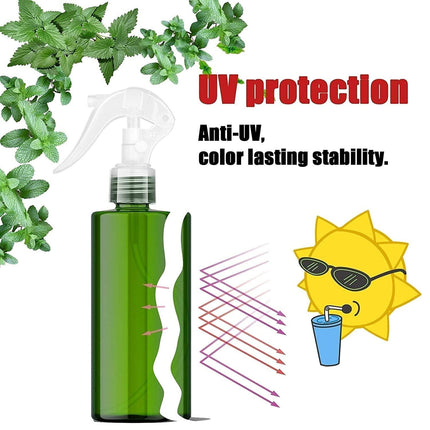 Spray Bottle For Hair - (7oz/2 Pack)-Premium Leak-Proof Travel Bottles - UV Protection Plastic Spray Bottle For Hair - Multi Purpose use Durable （Green）.