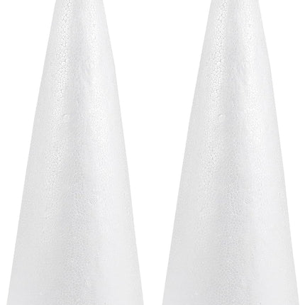 2pcs Foam Cones Christmas Tree Cones for DIY Modeling Craft Floral Arranging Supplies (38x13.5cm)
