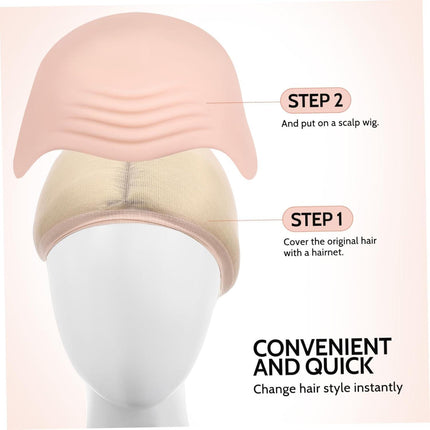 Makeup Latex Bald Cap Head Cover for Women Men for Halloween Cosplay and Costume Parties Quick Application Nonslip Fit for Wigs.