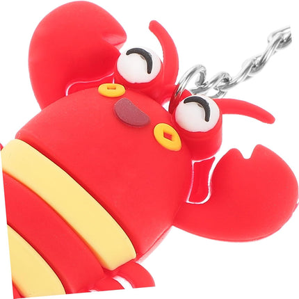 10pcs Simulation Sea Animals Keychains Cute Cartoon Lobster Key Pendant Decor for Bags Backpacks and Phones Fun Party Favors for Boys.