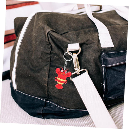 10pcs Simulation Sea Animals Keychains Cute Cartoon Lobster Key Pendant Decor for Bags Backpacks and Phones Fun Party Favors for Boys.
