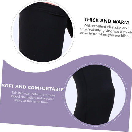 1Pair Thermal Cycling Leg Warmers for Men Women Fleece Lined Knee Sleeves for Outdoor Sports Compression Support for Running Biking Relief Calf Sleeves.