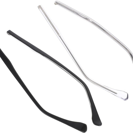 2 Sets Eyeglass Replacement Temples with Nose Pads Fit Glasses Repair Kit Includes Screws Washers Screwdriver of Durable Transparent Arms for Eyewear.