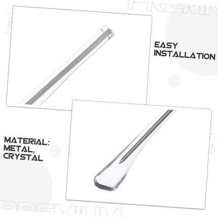 2 Sets Eyeglass Replacement Temples with Nose Pads Fit Glasses Repair Kit Includes Screws Washers Screwdriver of Durable Transparent Arms for Eyewear.