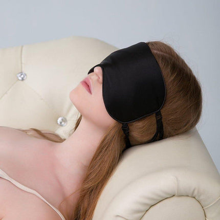 Sleep Mask 2 Straps, Mulberry Silk, Twin Thin Elastic Bands Stay Put All Night, Smooth Eye Mask Two Adjustable Head Strings and Nose Baffle.