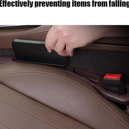 1 Pair Universal Car Seat Gap Plug Strip Side Seam Car Gap Filler Leak Proof Seat Gap Storage Organizer Interior Decoration(Black 1 Pair).