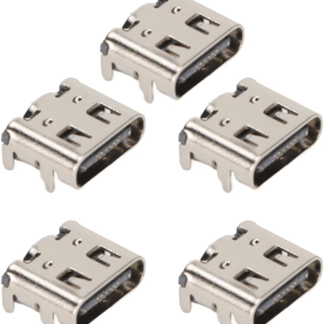 5pcs Type C Charging Port for, Replacement Controller USB C Charging Socket, Standard Type C Interface.