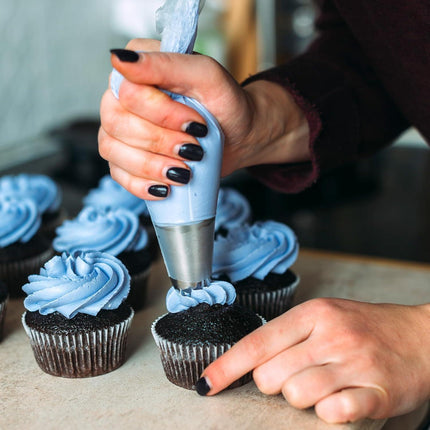 4 Pcs Extra Large Piping Tips Set Stainless Steel Square Round Cream Piping Tip Large Frosting Tips for Cake Decorating Cupcakes Cookies Puff Pastry.