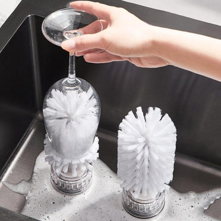 Bottle Brush with Suction Cup, Wine Cup Cleaner, Portable Turtle Scrub Brush, Glass Bottle Bristle Brush, Glassware Cleaner, Wine Glass Brush, Suction Cup Bottle Brush, Bottle Cleaning Brush.