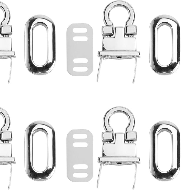 4Pcs Metal Hardware Purse Locks for DIY Handbag Shoulder Bag Closure Purse Making Supplies Assorted Color.