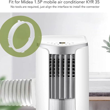 Air Conditioner Hose Connector, ABS Adjustable Exhaust Duct Interface Fitting Adapter for Midea 1.5P Mobile Air Conditioner KYR 35.