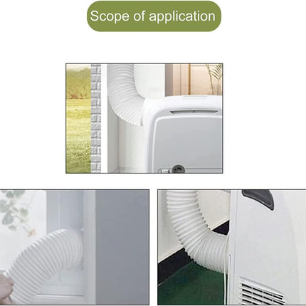 Air Conditioner Hose Connector, ABS Adjustable Exhaust Duct Interface Fitting Adapter for Midea 1.5P Mobile Air Conditioner KYR 35.