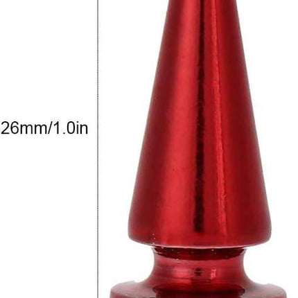10Pcs 10x26MM Large Size Cone Spikes Punk Rivets Stud Screw Tree Shape Back Spikes for DIY Leather Shoes Jacket Craft Garment Bag(Red).