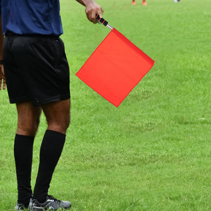 2PCS Referee Flags Volleyball Flags Line Judge, Stainless Steel Hand Flag Red Sigl Flag Sponge Handle Soccer Referee Flags Volleyball Lightweight Referee Equipment for Volleyball, Track and Field.