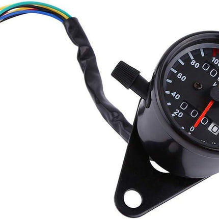 Motorcycle Odometer Speedometer Gauge Signal Dual Digital Display KM/H Universal 1pc(Black).