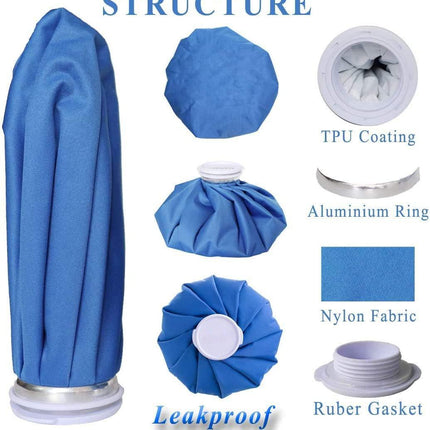 Ice Bags for Injuries Reusable Leak-Proof Ice Packs for Injury Hot Cold Therapy for Head Knee Ankle Face Back Shoulder Fever Elbow Pain Relief Soft Large Medium Small (11 9 6 Inch) 3 Pack.