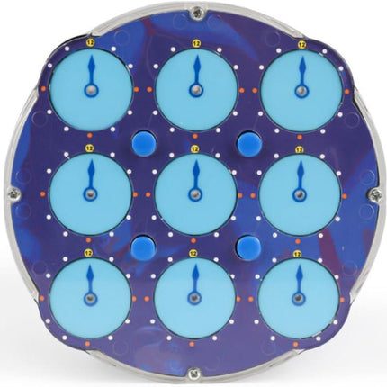 Speed Cube Clock M Magic Clock Transpsarent Blue Speed Clock Puzzle Educational Fidget Cube 3D Puzzle Toy.