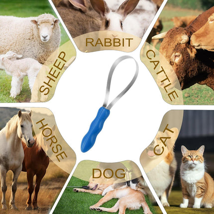 Dual-Sided Shedding Blade Dogs Hair Brush - Stainless Steel Grooming Horse Tool with No-slip Grip - Fine Teeth for Long, Short.