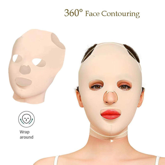 3D Reusable Breathable Beauty Women Anti Wrinkle Slimming Bandage V Shaper Full Face Lift Sleeping Mask.