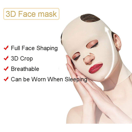 3D Reusable Breathable Beauty Women Anti Wrinkle Slimming Bandage V Shaper Full Face Lift Sleeping Mask.