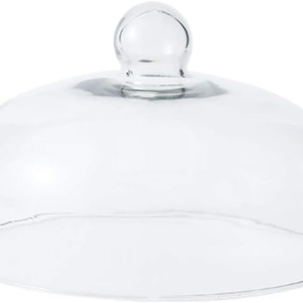 9 Inch Clear Glass Cake Dome, Home Kitchen Food Cover Pastry Display Stand Cheese Pudding Dome Cake Fresh Keeping Cover(Size:23cm).