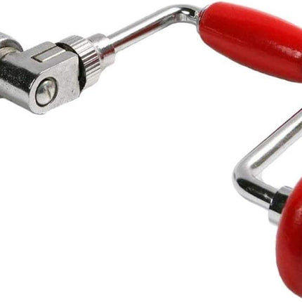 Swing Bit Brace with 4 Jaw Chuck, Hand Drill Manual Hand Crank Drill with A Bit,Carpenters Brace for Wood Plastic Acrylic, Woodworking Hole Punch Tool,10inch.