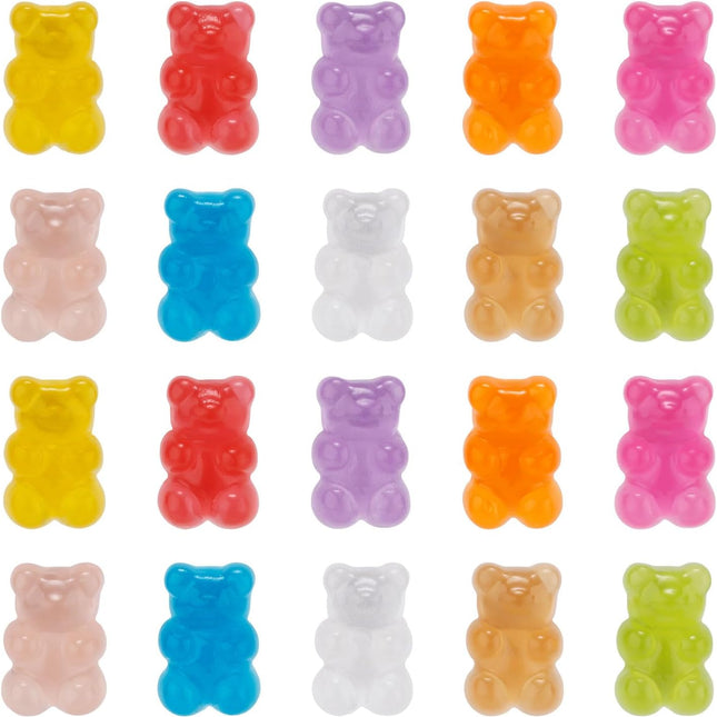 20pcs Luminous Gummy Bear Shoelace Charms, Cute Bear Shoe Charms Colorful Clog Pins Shoe Charms for Shoe Decoration.