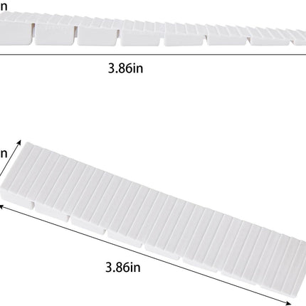 12 Pack White Multi Purpose Furniture Plastic Shims for Leveling Extreme Weight Capacity Wedges Easy to Snap Cut-to-fit Size Leveler for Toilet Shims, Doors, Windows, Sheds, Table.