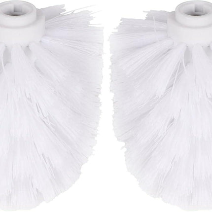 2pcs Toilet Bowl Brush Replacement Head, Universal Toilet Brush Head, Plastic Replacement Toilet Bowl Brush Head, Hotel Home Cleaning Tool Fit for Most of Cleaning Holders.