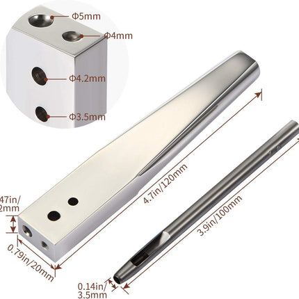 50 Pcs Copper Rivet and Burr 9 and #12 Copper Leather Brass Rivets Fastener Install Setting Tool with Hole Punch Cutter Kit for Belts Wallets Collars Leather Working Supplies.