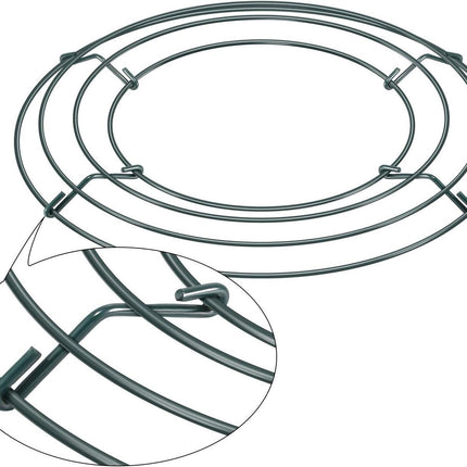 10 Packs Christmas Metal Wreath Frame Green Round Wire Wreath Making Ring DIY Macrame Floral Crafts Wire Form Christmas Decoration Door Craft (10 Inches).