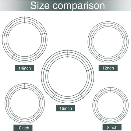 10 Packs Christmas Metal Wreath Frame Green Round Wire Wreath Making Ring DIY Macrame Floral Crafts Wire Form Christmas Decoration Door Craft (10 Inches).