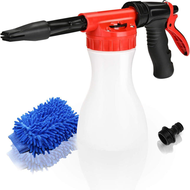 Car Foam Gun,    - Adjustable Ratio Dial Car Snow Soap Gun Fit Low Water Pressure Universal Standard Garden Hose, Blaster Car Washer Sprayer for Home Garden Use.