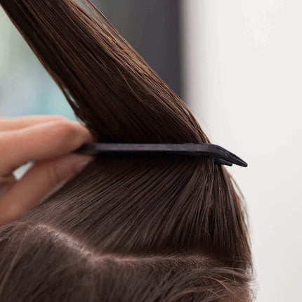 Hair Comb, Rat Tail Comb for Braiding Hair, Fine Tooth Hair Comb with Stainless Steel Pintail for Sectioning, Parting and Styling - Black.