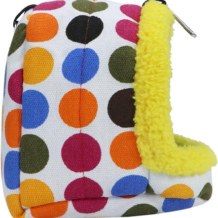 Bird Hanging Hammock Winter Warm Parrot Nest House Bed Plush Snuggle Pet Cave Hammock Toy for Conure Lovebird Budgie Parakeet Cockatiel Cage Accessory (Medium).