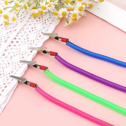 4Pcs Bib Holder Clip Dental Napkin Clip, Neck Chains with Metal Clips for Dental Clinic, Colorful Dentist Bib Holder Clip Napkin Dental Bib Clips for Bibs Face Cover Kids Adult and Elderly.